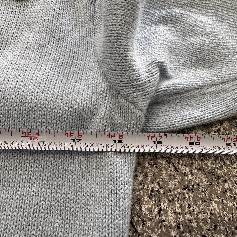 Storybook Knits Sweater Cardigan Womens XS Blue Vintage 90's Butterfly